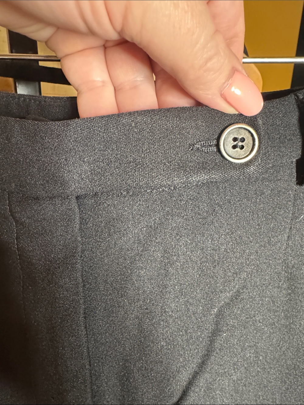 Prada Black Stretch Wide Leg Dress Pants Tailored Trousers Size 28 - Picture 5 of 9
